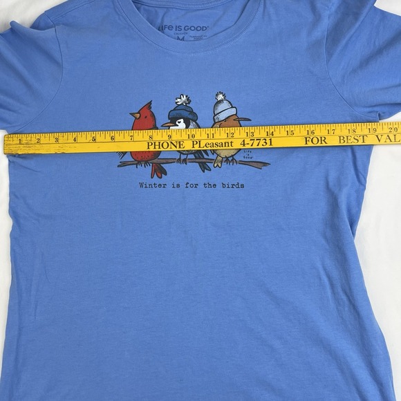 Life is Good Shady Winter Is For The Birds Long Sleeve Crusher Tee Womens Size M - Picture 12 of 14